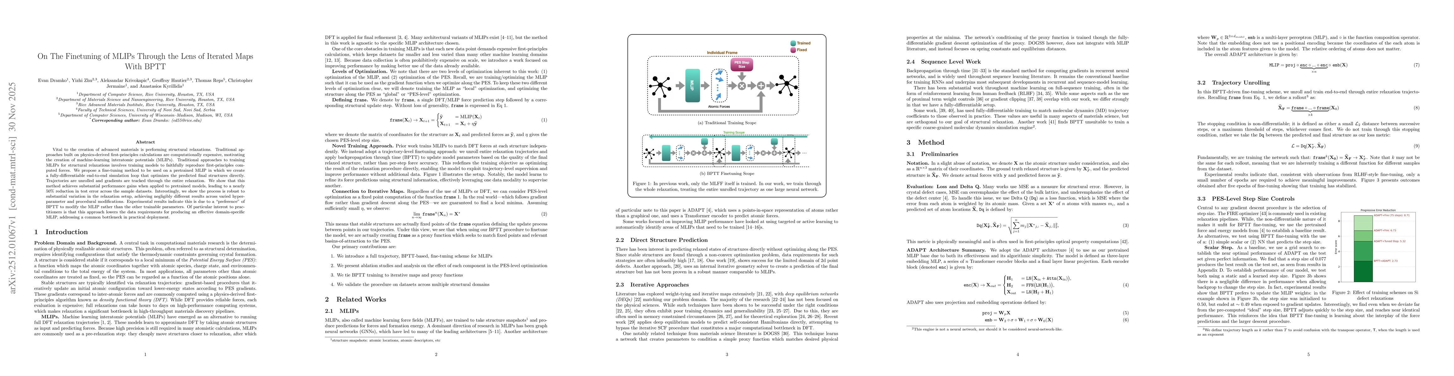 Thumbnail for On The Finetuning of MLIPs Through the Lens of Iterated Maps With BPTT