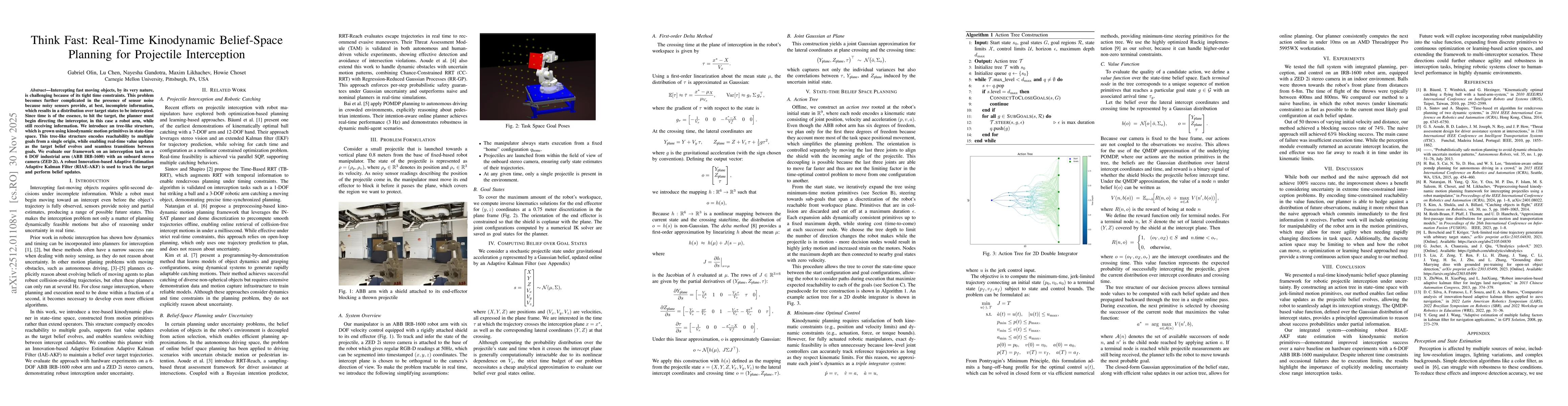 Thumbnail for Think Fast: Real-Time Kinodynamic Belief-Space Planning for Projectile Interception