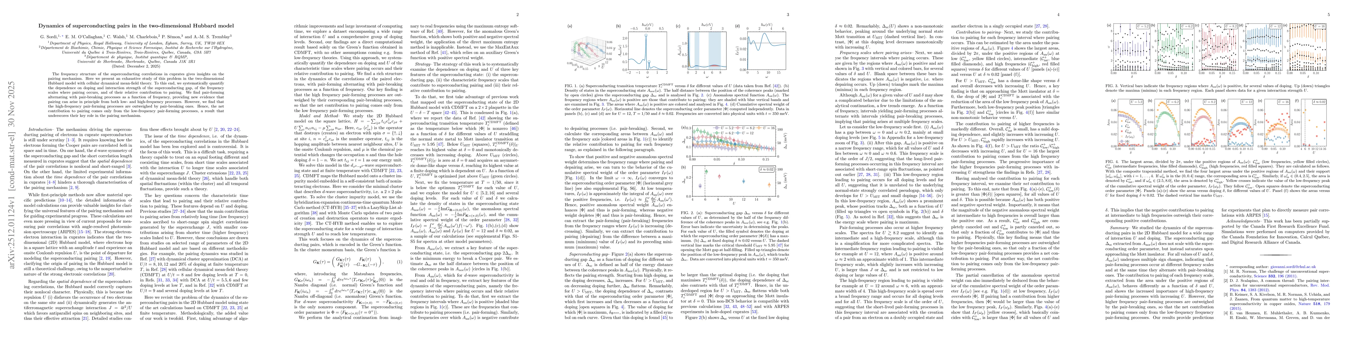 Thumbnail for Dynamics of superconducting pairs in the two-dimensional Hubbard model