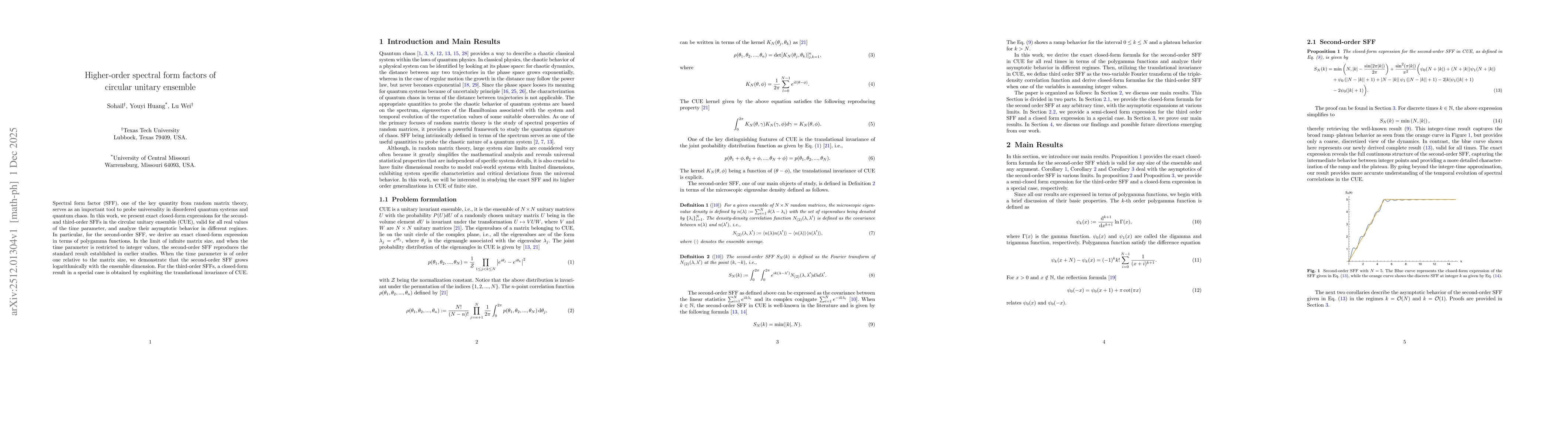 Thumbnail for Higher-order spectral form factors of circular unitary ensemble