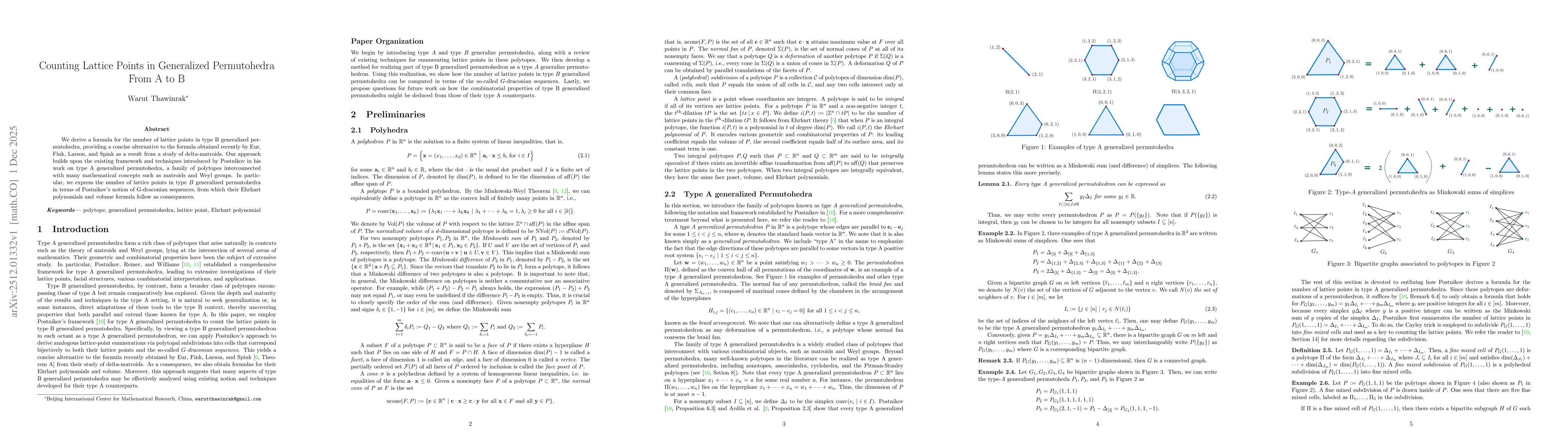 Thumbnail for Counting Lattice Points in Generalized Permutohedra From A to B