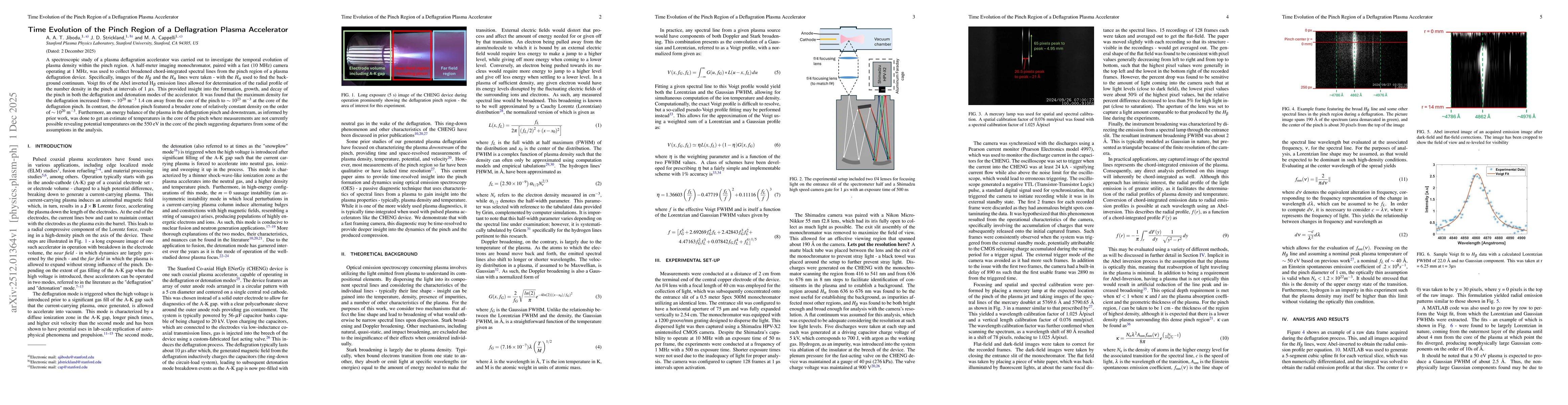 Thumbnail for Time Evolution of the Pinch Region of a Deflagration Plasma Accelerator