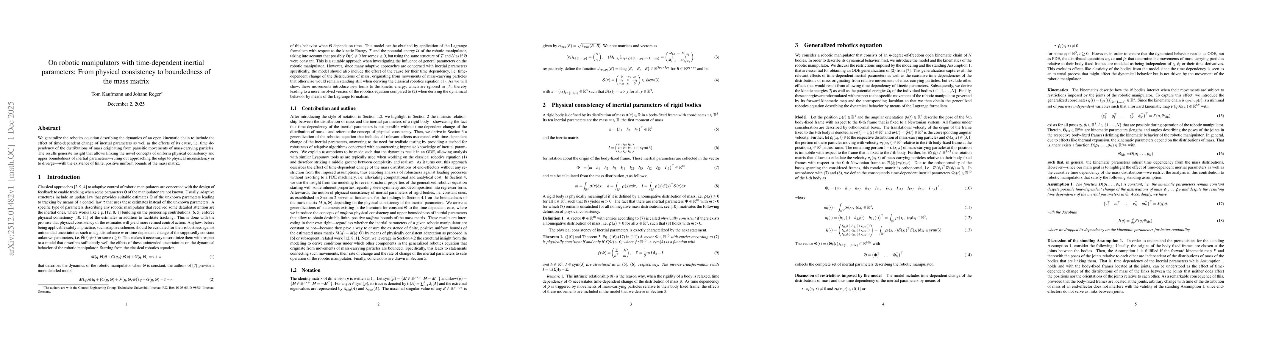 Thumbnail for On robotic manipulators with time-dependent inertial parameters: From physical consistency to boundedness of the mass matrix