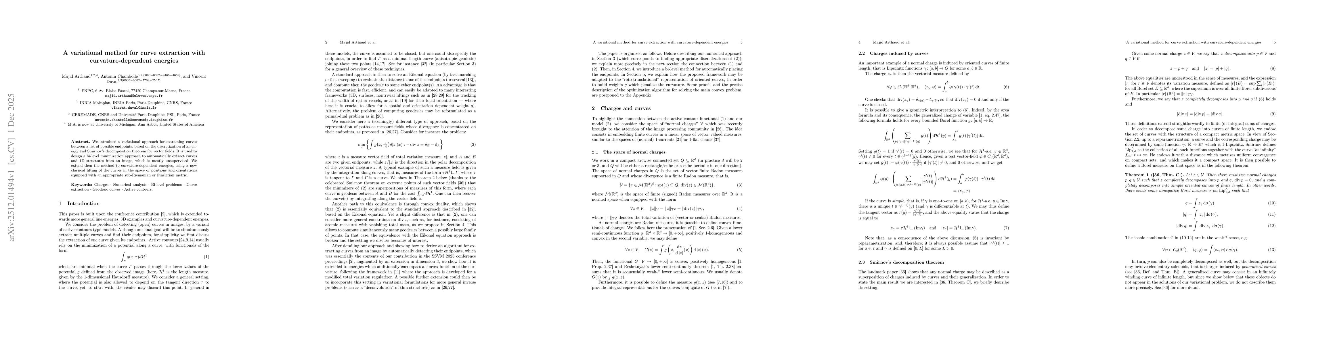 Thumbnail for A variational method for curve extraction with curvature-dependent energies