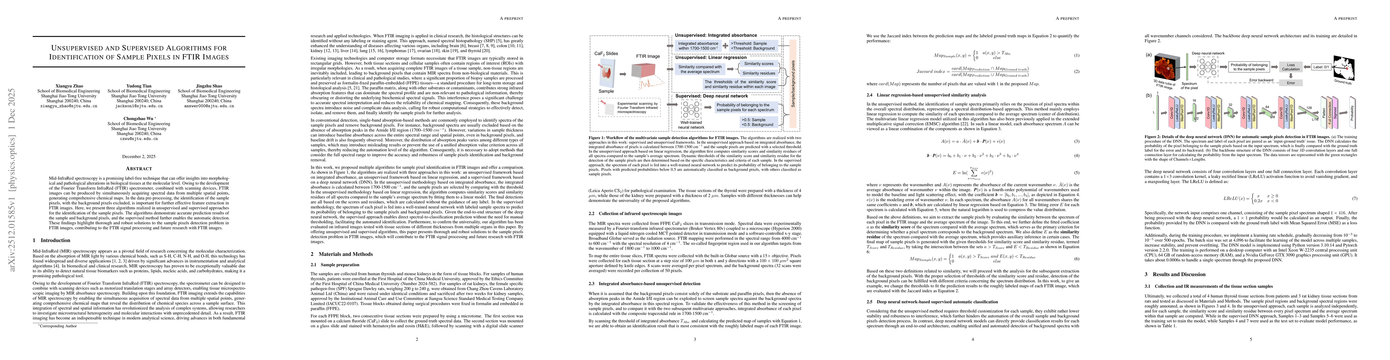 Thumbnail for Unsupervised and Supervised Algorithms for Identification of Sample Pixels in FTIR Images