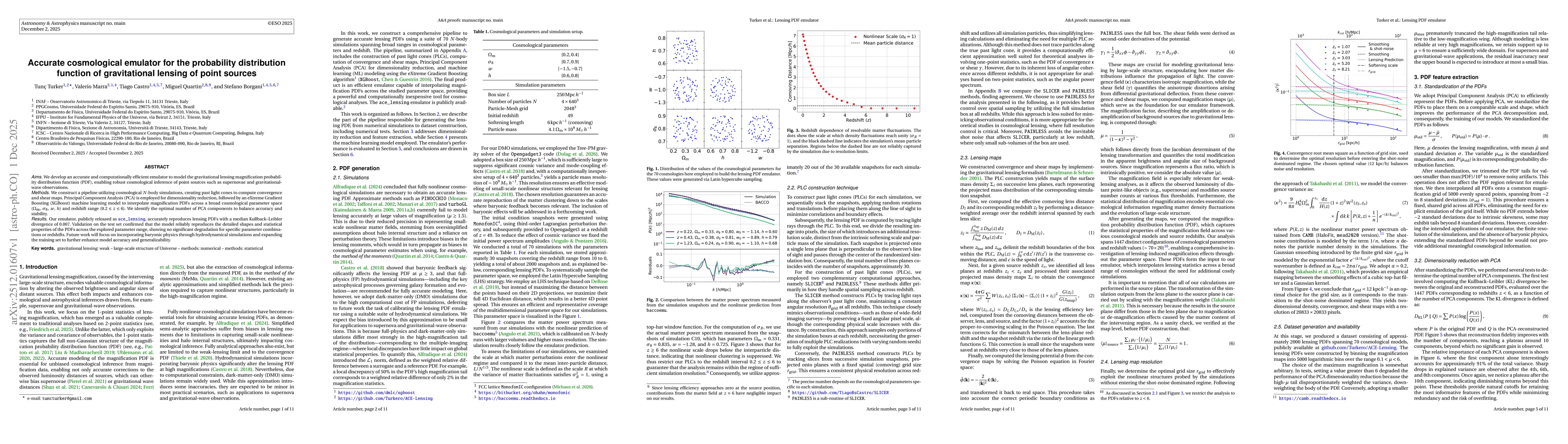 Thumbnail for Accurate cosmological emulator for the probability distribution function of gravitational lensing of point sources