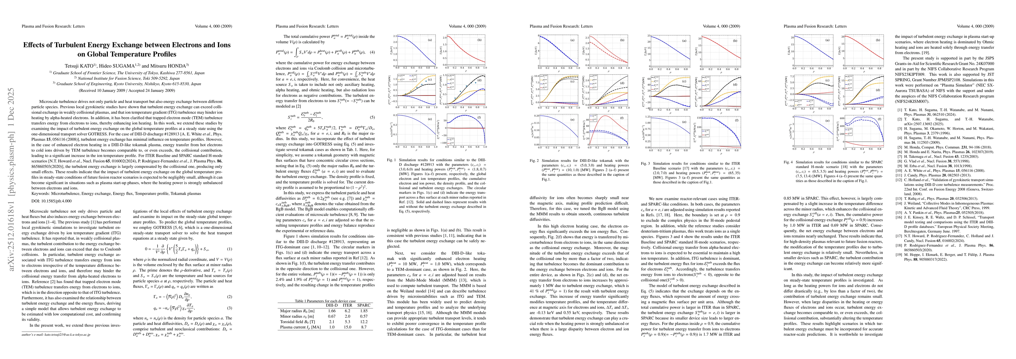 Thumbnail for Effects of Turbulent Energy Exchange between Electrons and Ions on Global Temperature Profiles