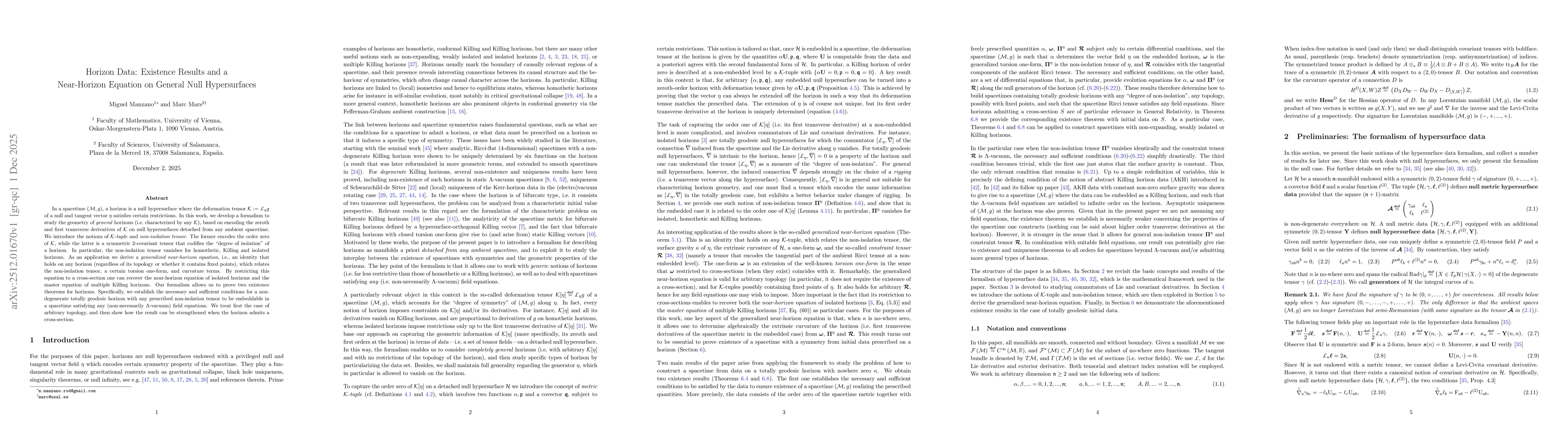 Thumbnail for Horizon Data: Existence Results and a Near-Horizon Equation on General Null Hypersurfaces