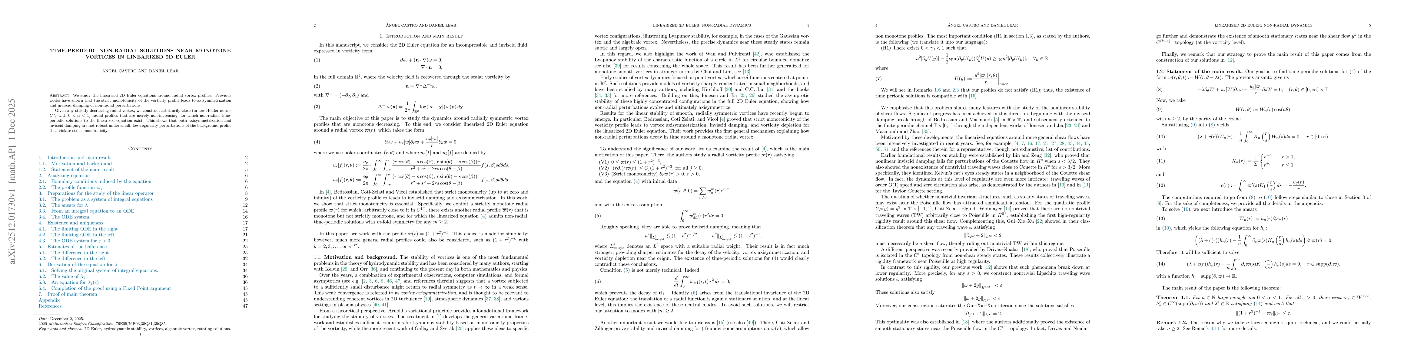 Thumbnail for Time-periodic non-radial solutions near monotone vortices in linearized 2D Euler