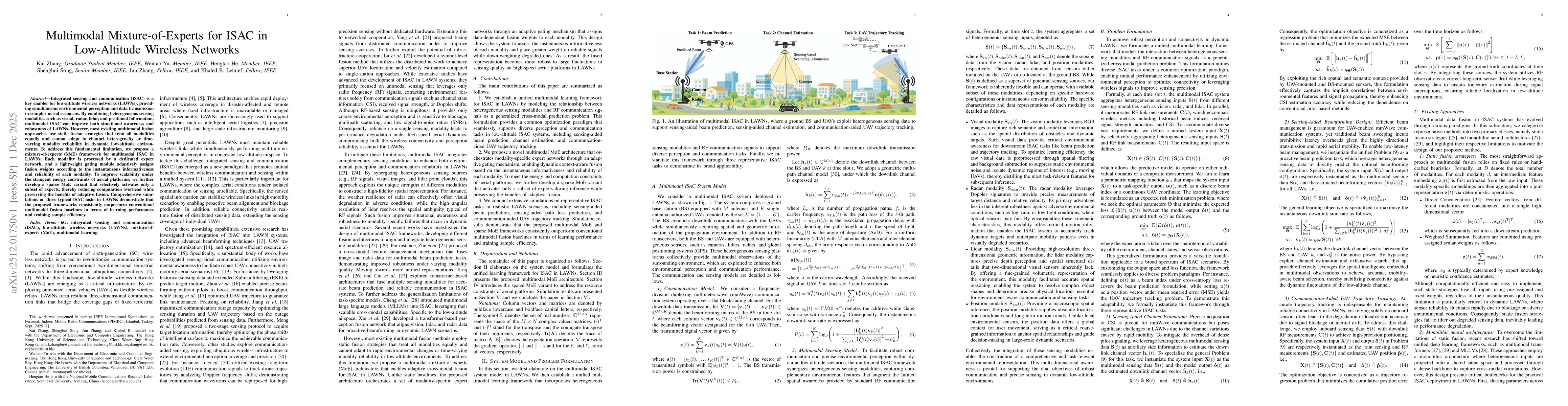 Thumbnail for Multimodal Mixture-of-Experts for ISAC in Low-Altitude Wireless Networks