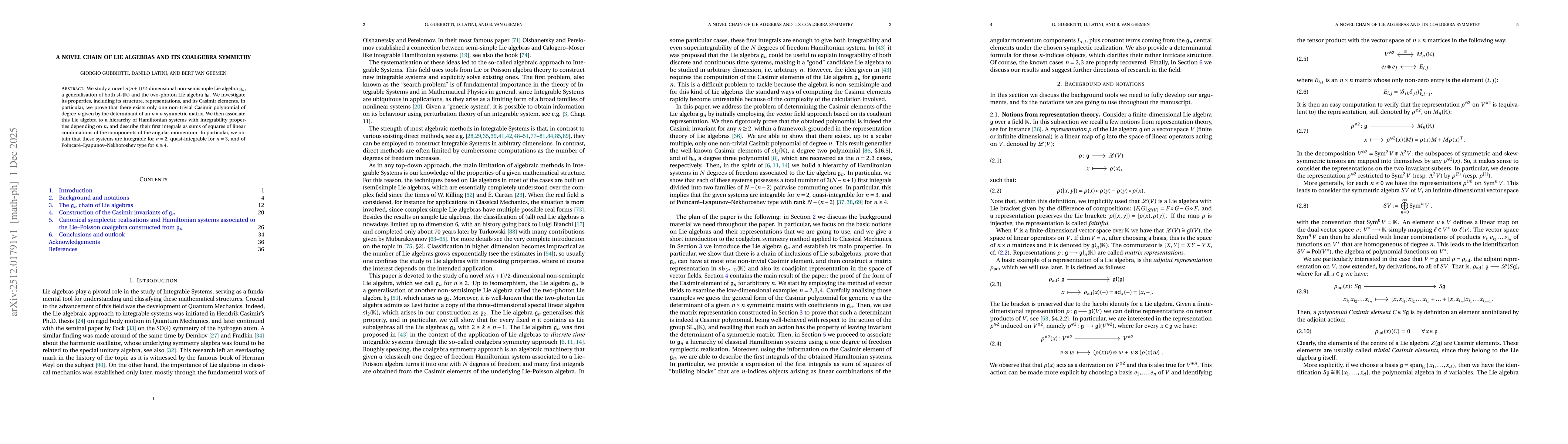 Thumbnail for A novel chain of Lie algebras and its coalgebra symmetry