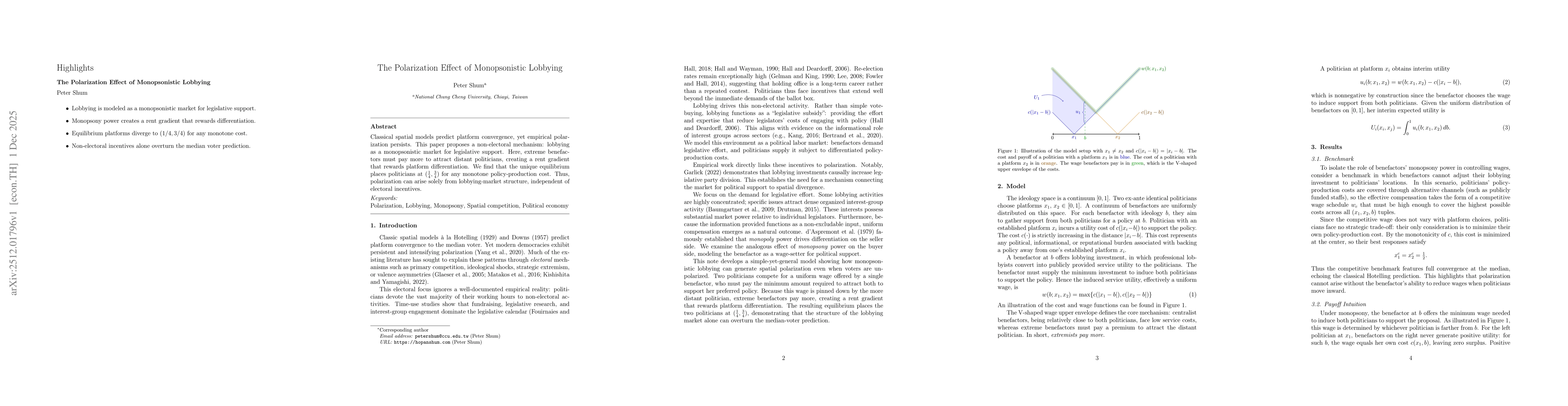 Thumbnail for The Polarization Effect of Monopsonistic Lobbying
