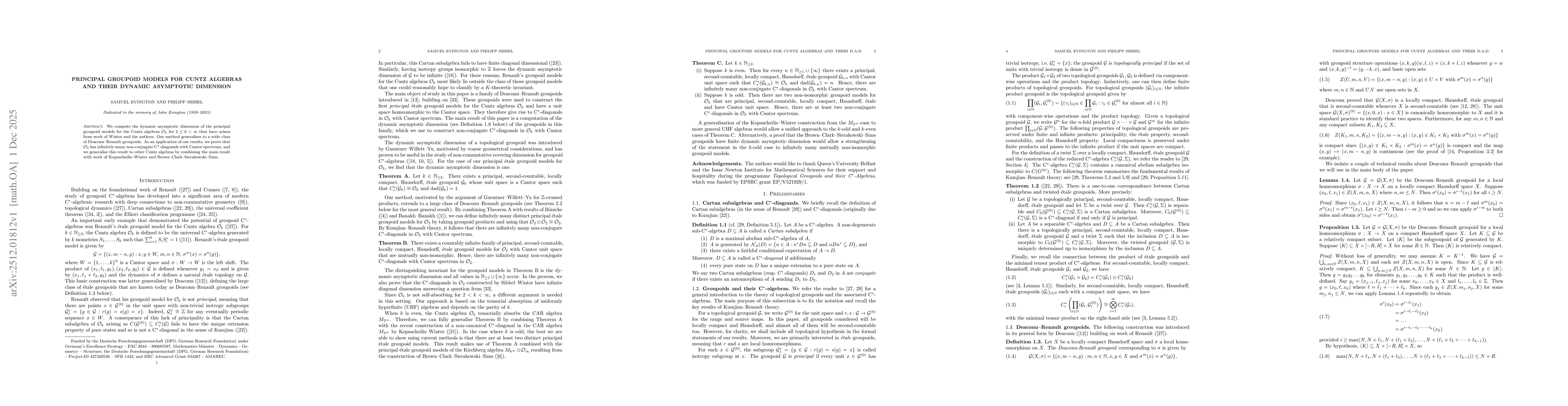 Thumbnail for Principal Groupoid Models for Cuntz Algebras and their Dynamic Asymptotic Dimension