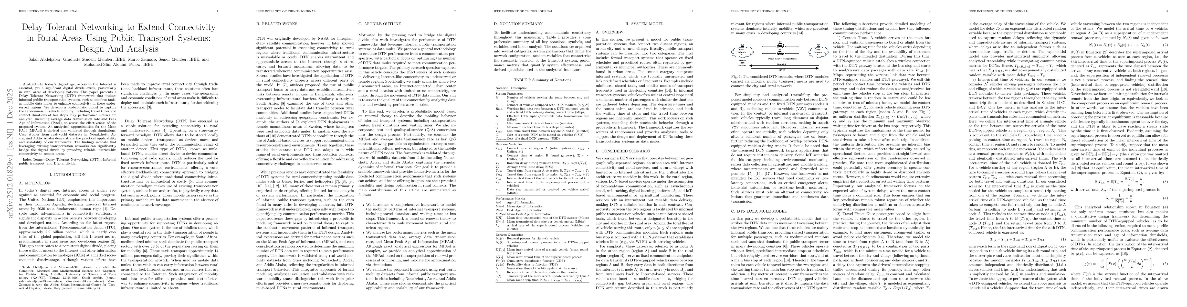 Thumbnail for Delay Tolerant Networking to Extend Connectivity in Rural Areas Using Public Transport Systems: Design And Analysis