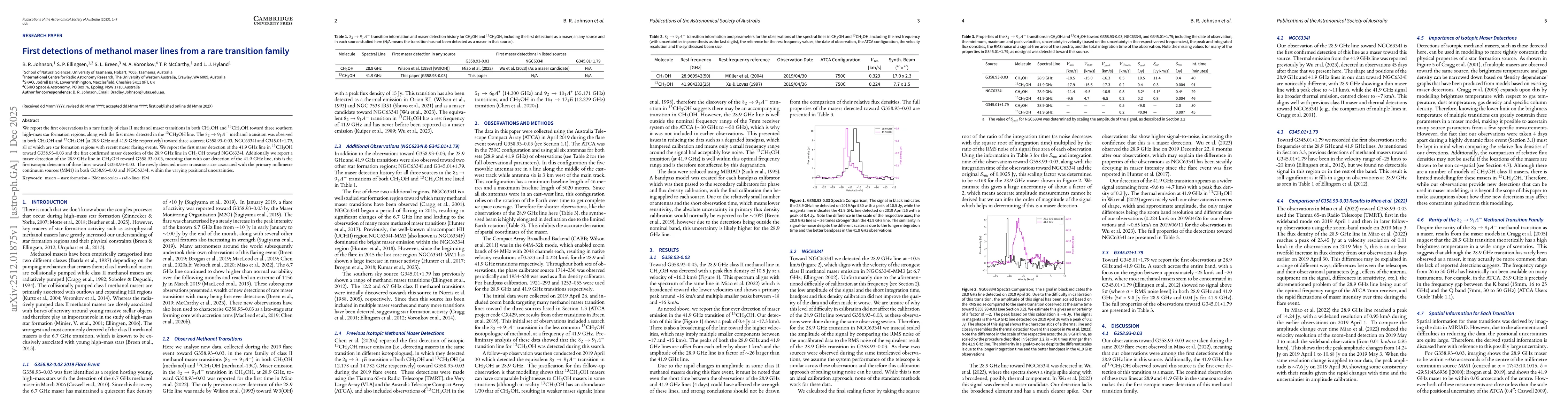 Thumbnail for First detections of methanol maser lines from a rare transition family