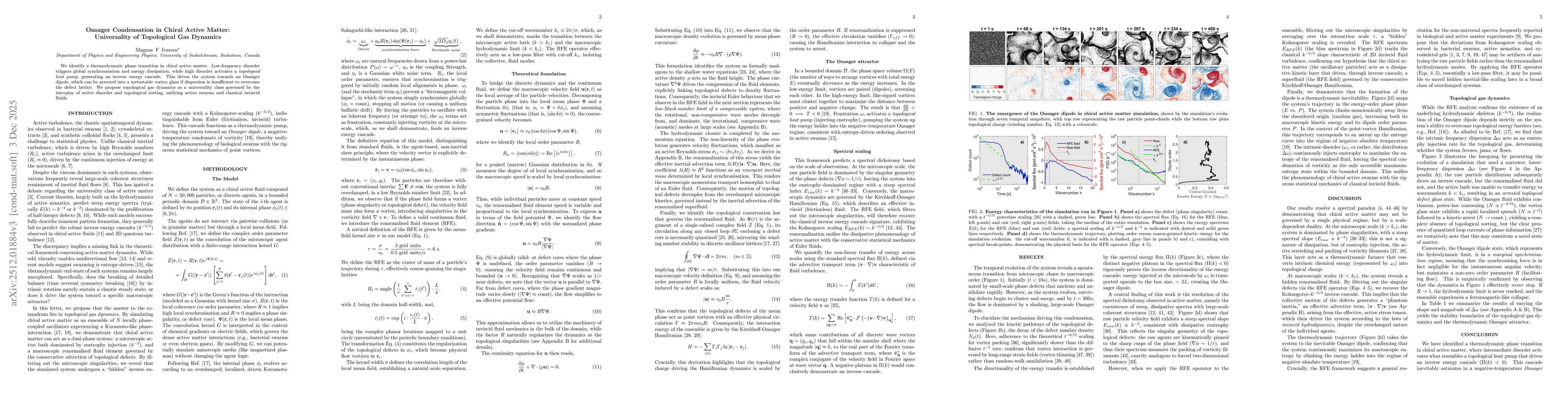 Thumbnail for Onsager Condensation in Chiral Active Matter: Universality of Topological Gas Dynamics