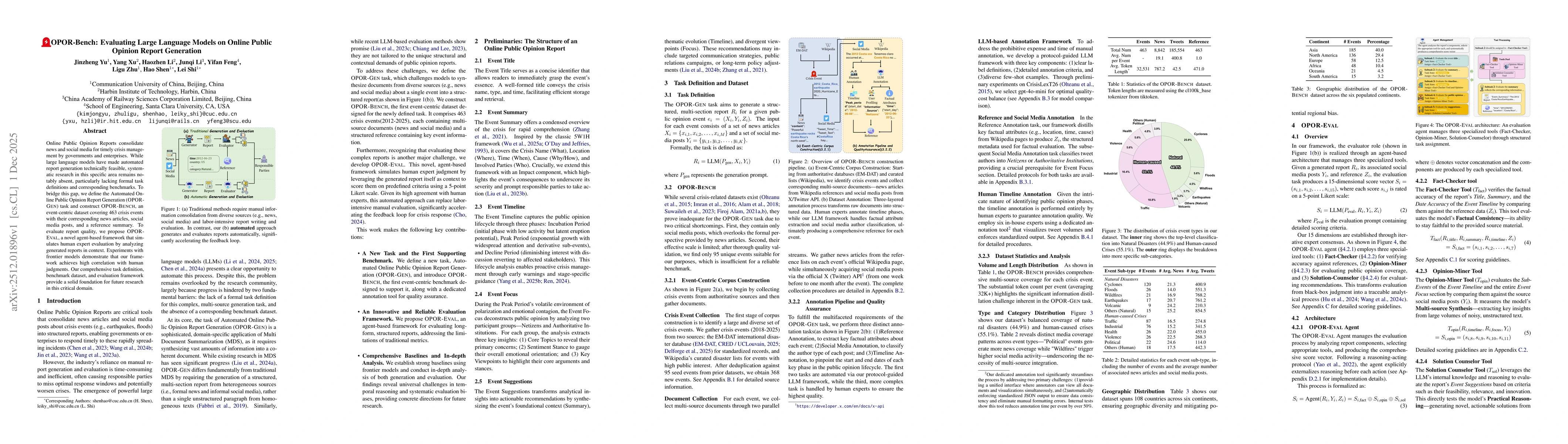 Thumbnail for OPOR-Bench: Evaluating Large Language Models on Online Public Opinion Report Generation