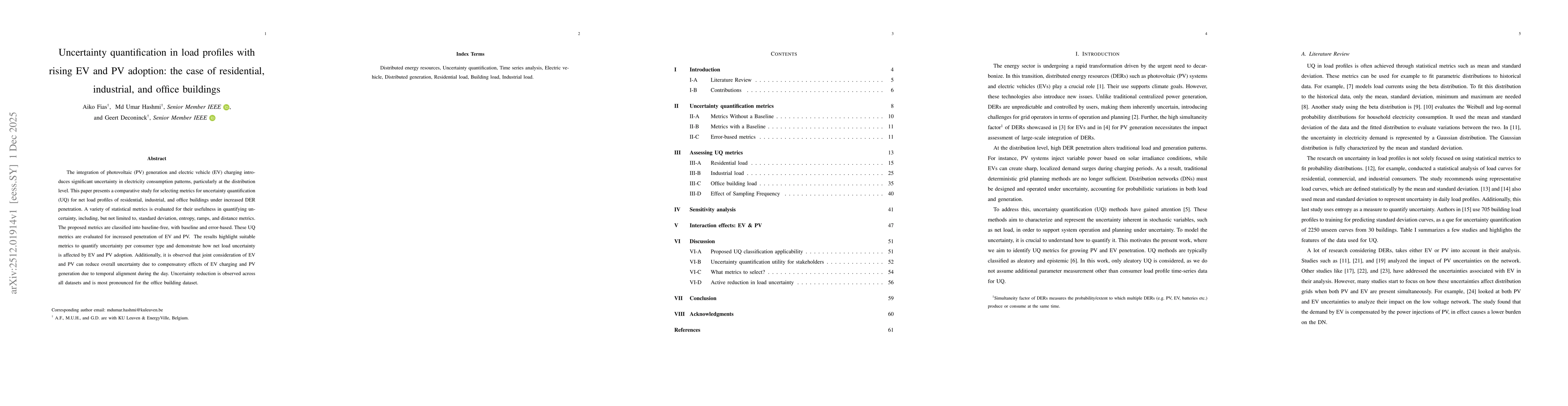 Thumbnail for Uncertainty quantification in load profiles with rising EV and PV adoption: the case of residential, industrial, and office buildings