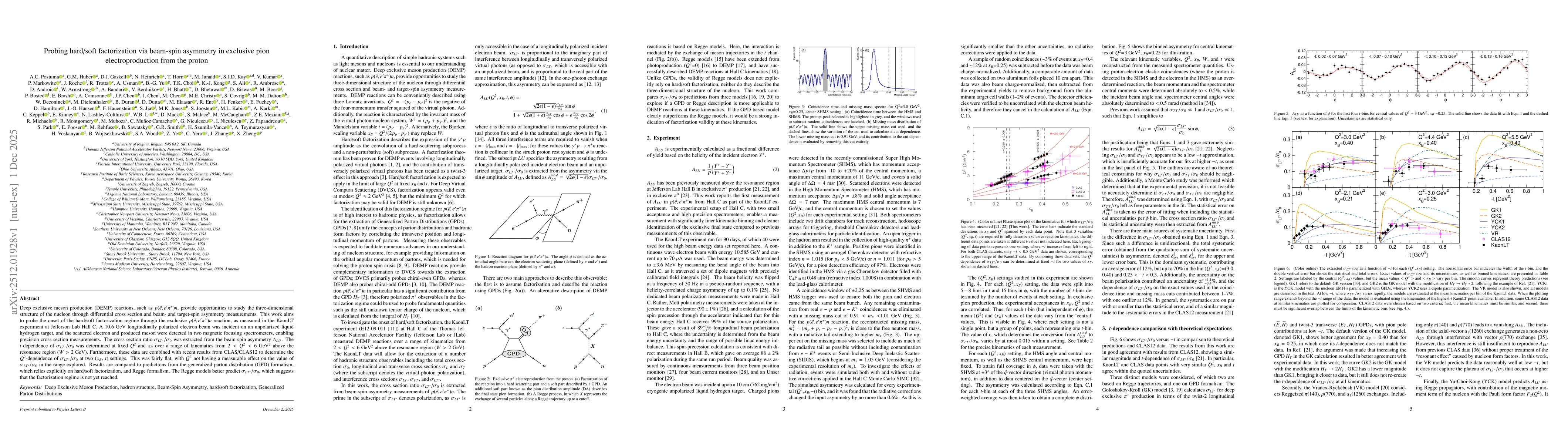 Thumbnail for Probing hard/soft factorization via beam-spin asymmetry in exclusive pion electroproduction from the proton