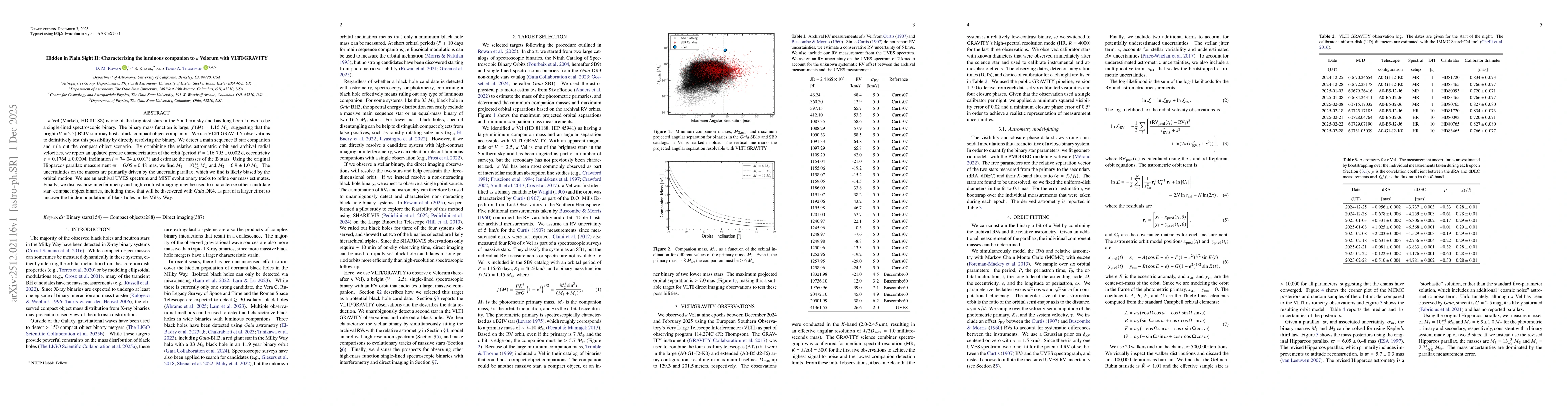 Thumbnail for Hidden in Plain Sight II: Characterizing the luminous companion to Kappa Velorum with VLTI/GRAVITY