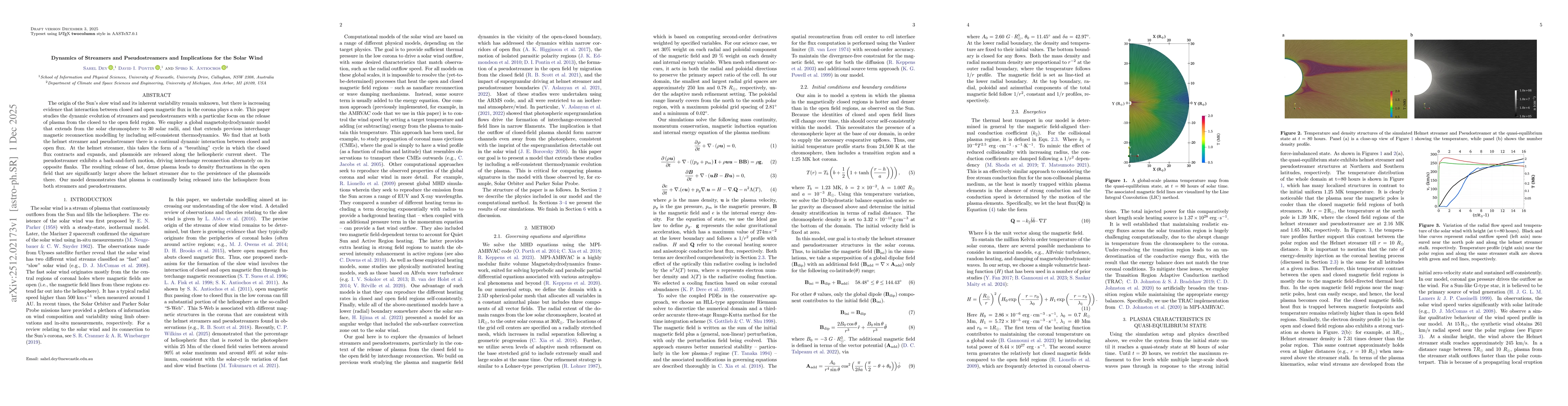 Thumbnail for Dynamics of Streamers and Pseudostreamers and Implications for the Solar Wind