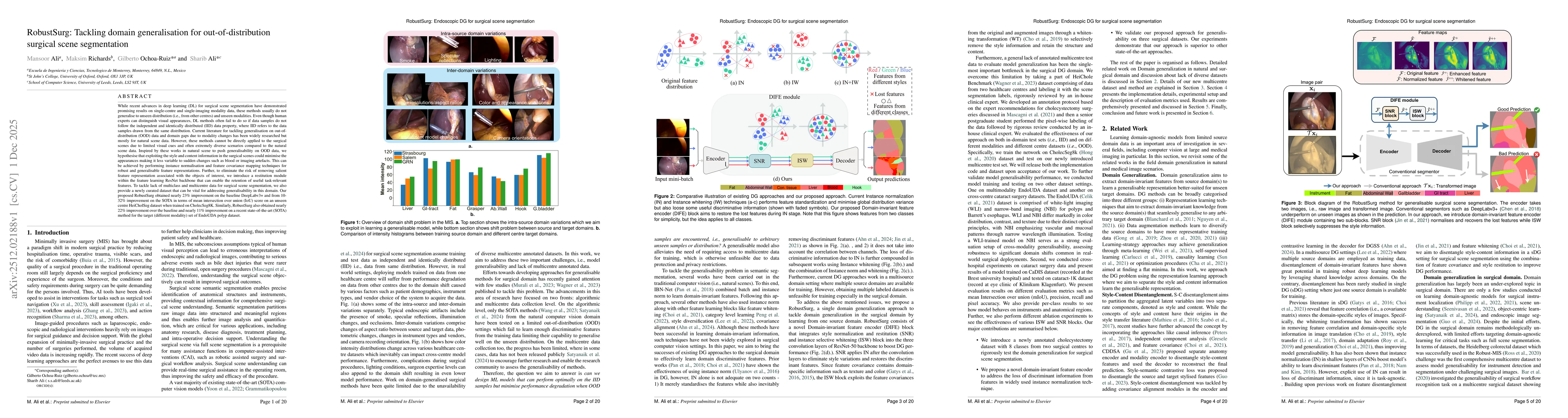 Thumbnail for RobustSurg: Tackling domain generalisation for out-of-distribution surgical scene segmentation