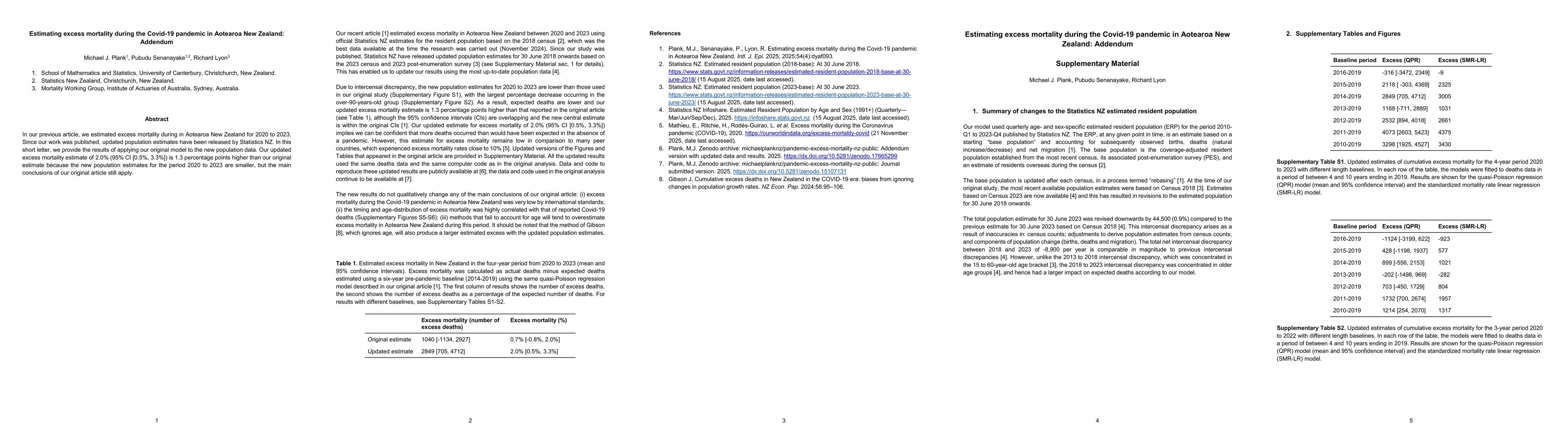 Thumbnail for Estimating excess mortality during the Covid-19 pandemic in Aotearoa New Zealand: Addendum