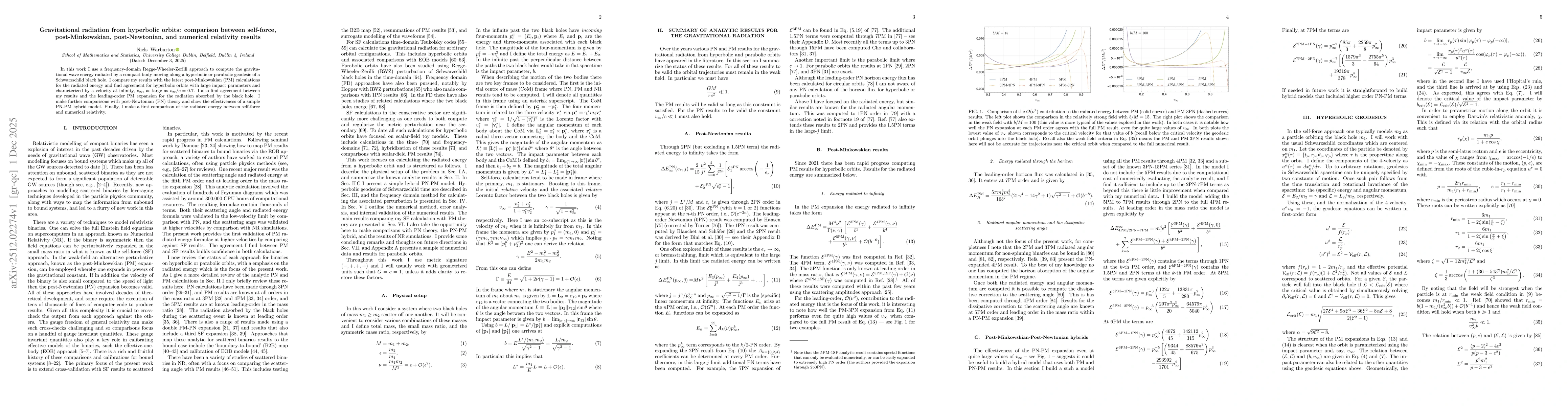 Thumbnail for Gravitational radiation from hyperbolic orbits: comparison between self-force, post-Minkowskian, post-Newtonian, and numerical relativity results