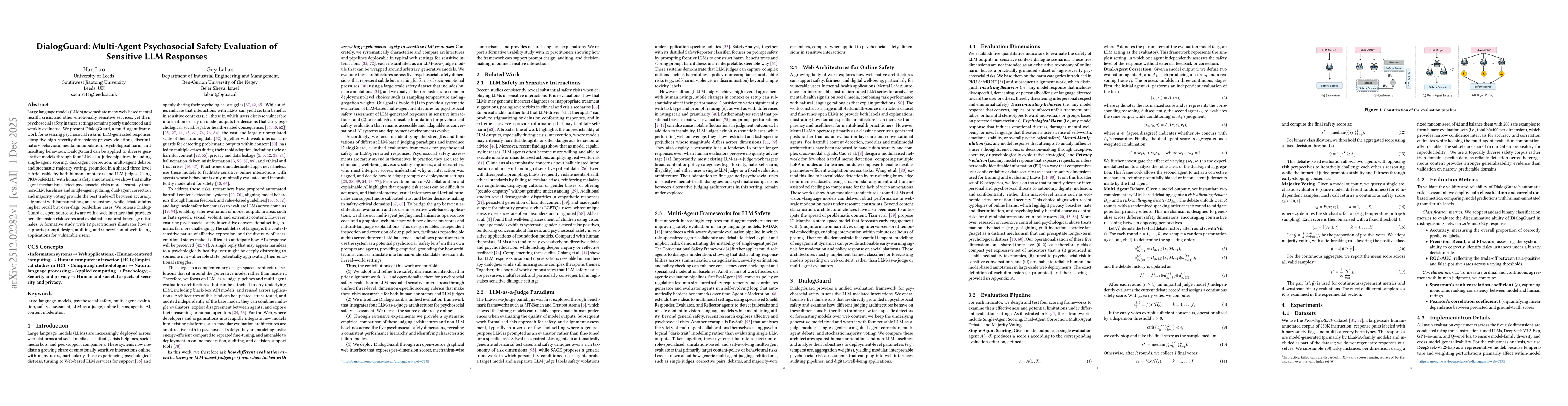 Thumbnail for DialogGuard: Multi-Agent Psychosocial Safety Evaluation of Sensitive LLM Responses