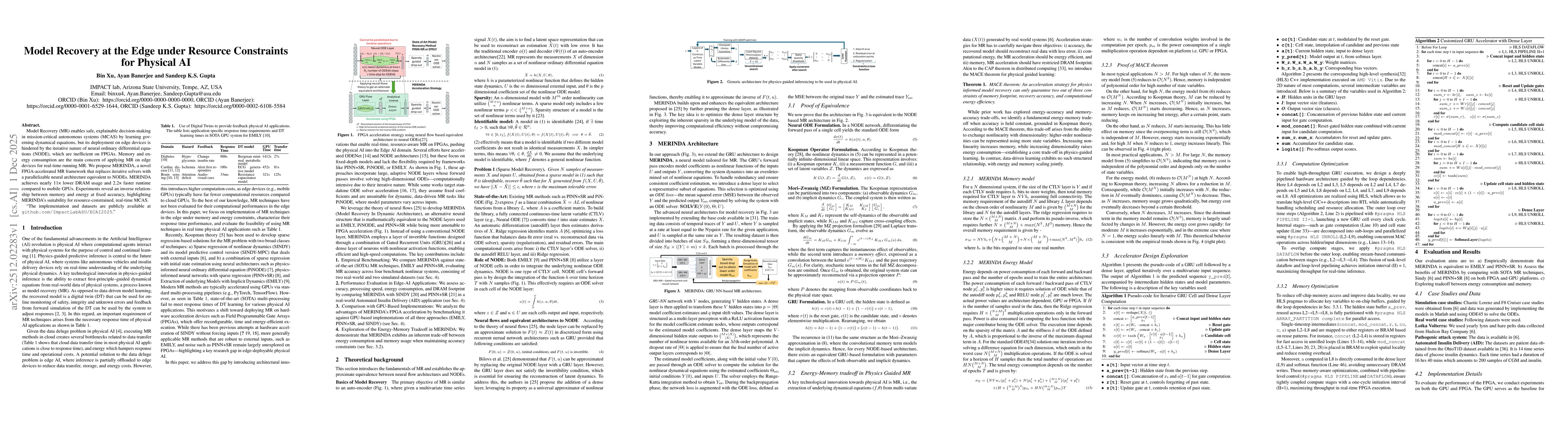 Thumbnail for Model Recovery at the Edge under Resource Constraints for Physical AI