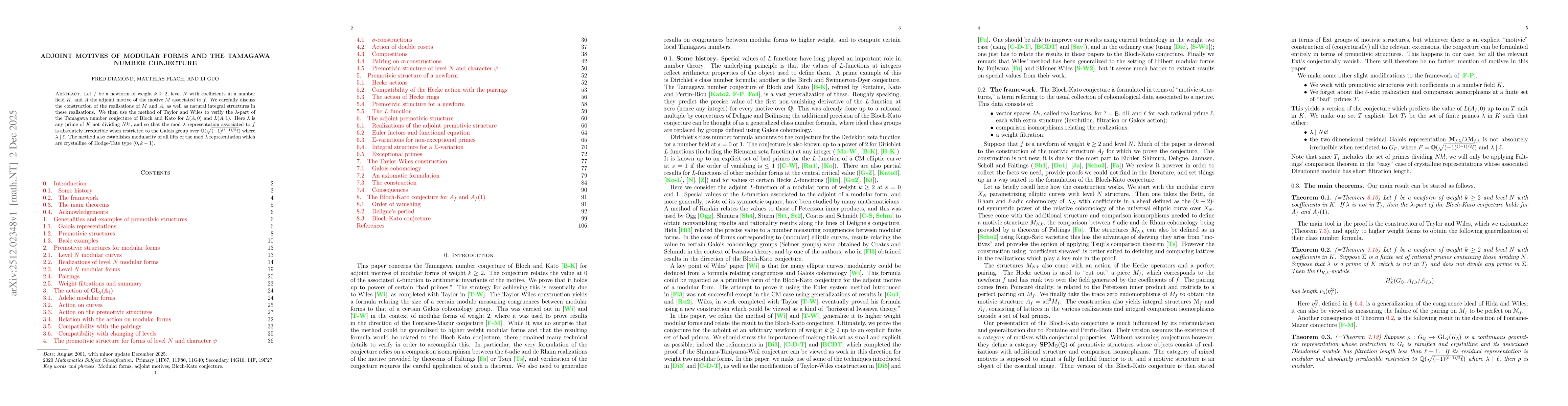 Thumbnail for Adjoint motives of modular forms and the Tamagawa number conjecture