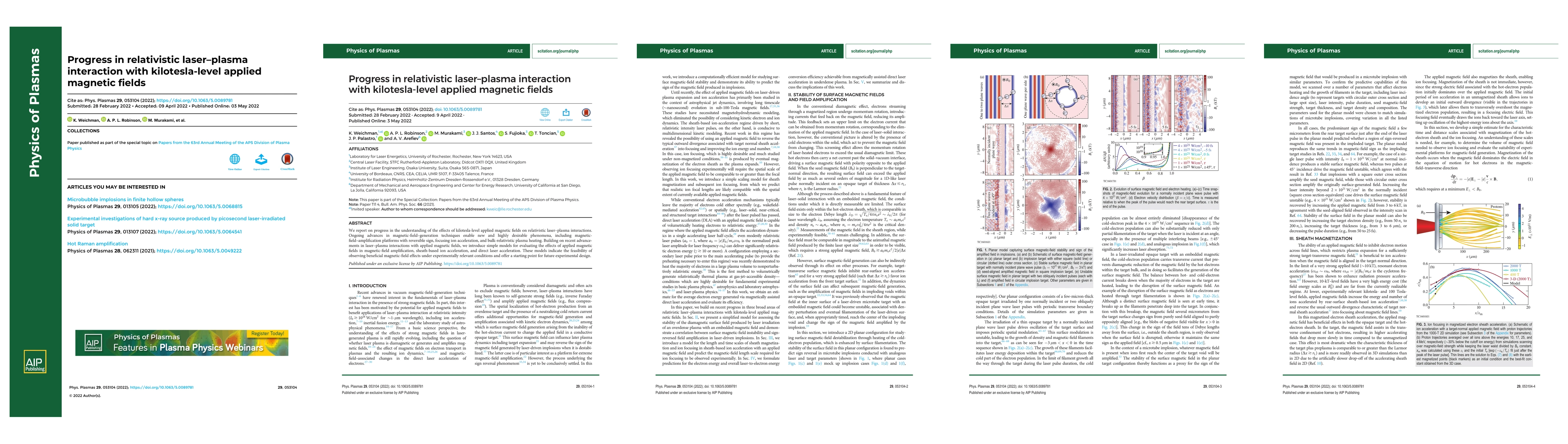 Thumbnail for Progress in relativistic laser-plasma interaction with kilotesla-level applied magnetic fields
