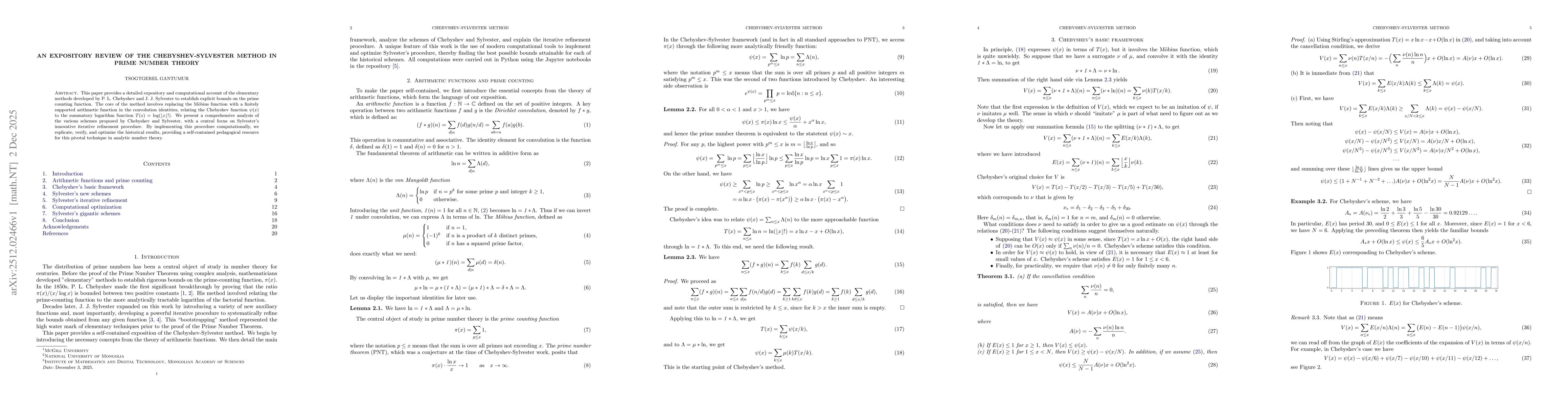 Thumbnail for An expository review of the Chebyshev-Sylvester method in prime number theory