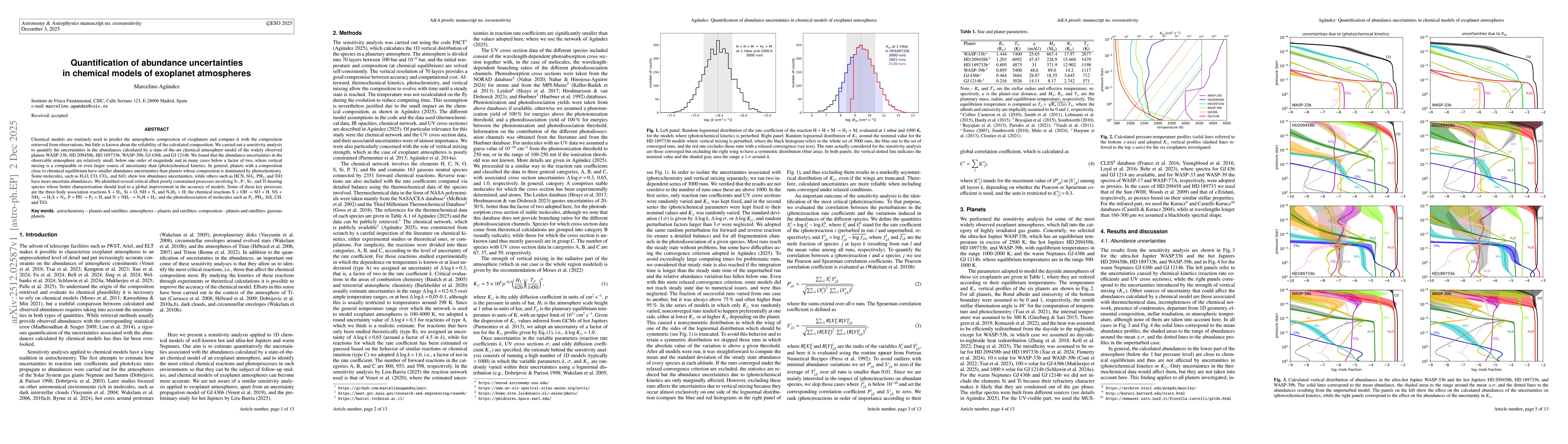 Thumbnail for Quantification of abundance uncertainties in chemical models of exoplanet atmospheres