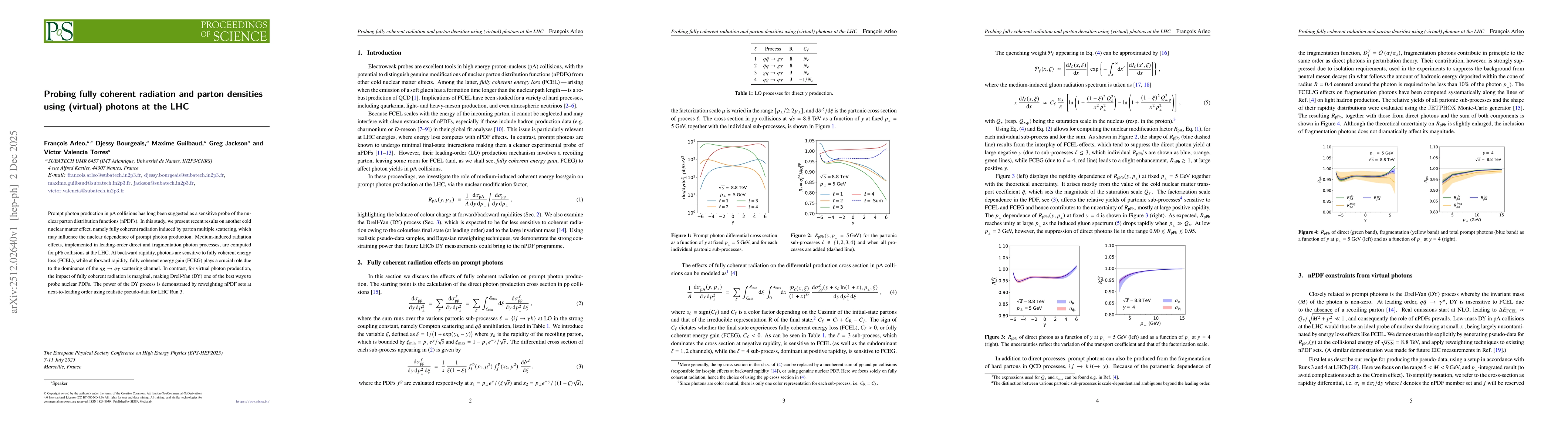 Thumbnail for Probing fully coherent radiation and parton densities using (virtual) photons at the LHC