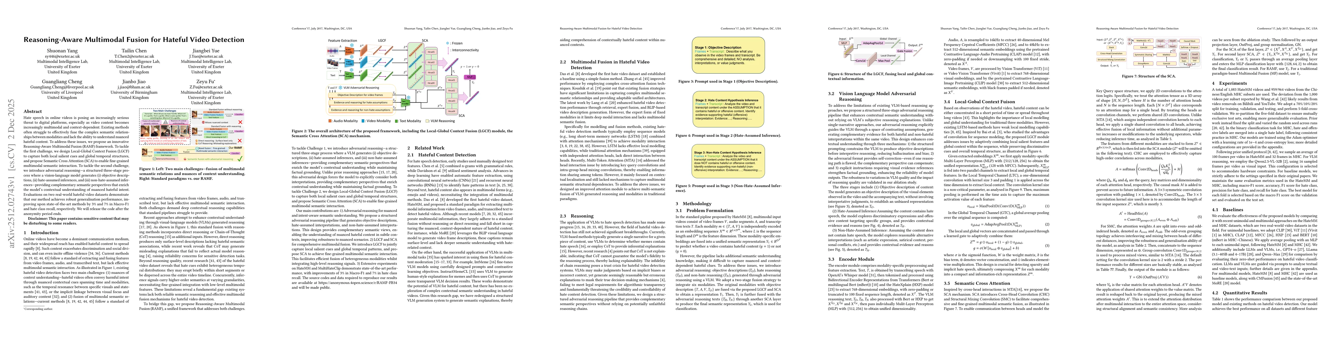 Thumbnail for Reasoning-Aware Multimodal Fusion for Hateful Video Detection