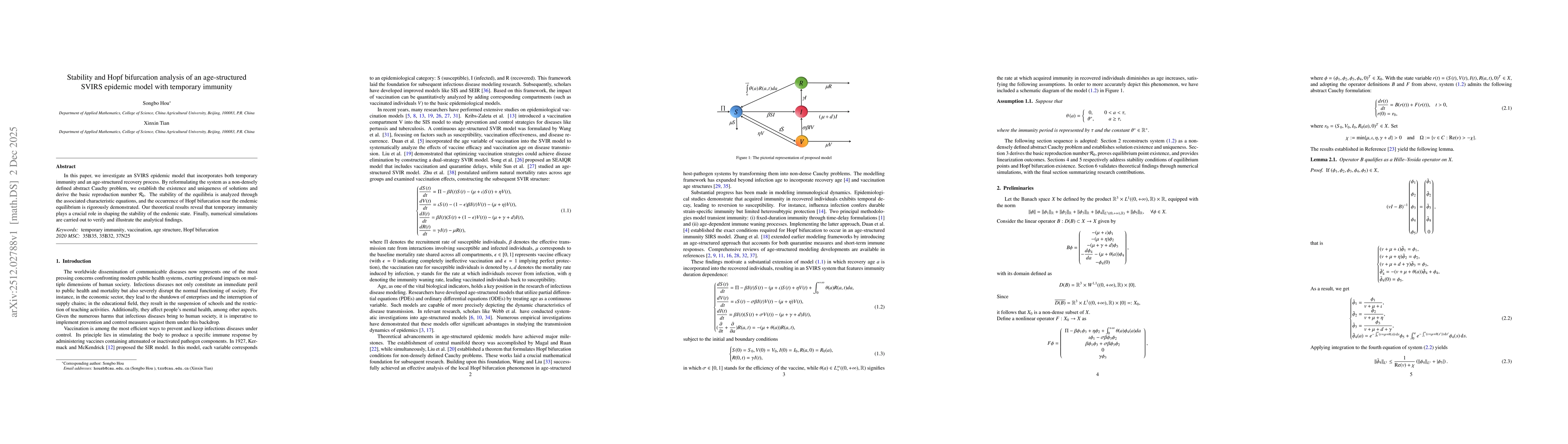 Thumbnail for Stability and Hopf bifurcation analysis of an age-structured SVIRS epidemic model with temporary immunity