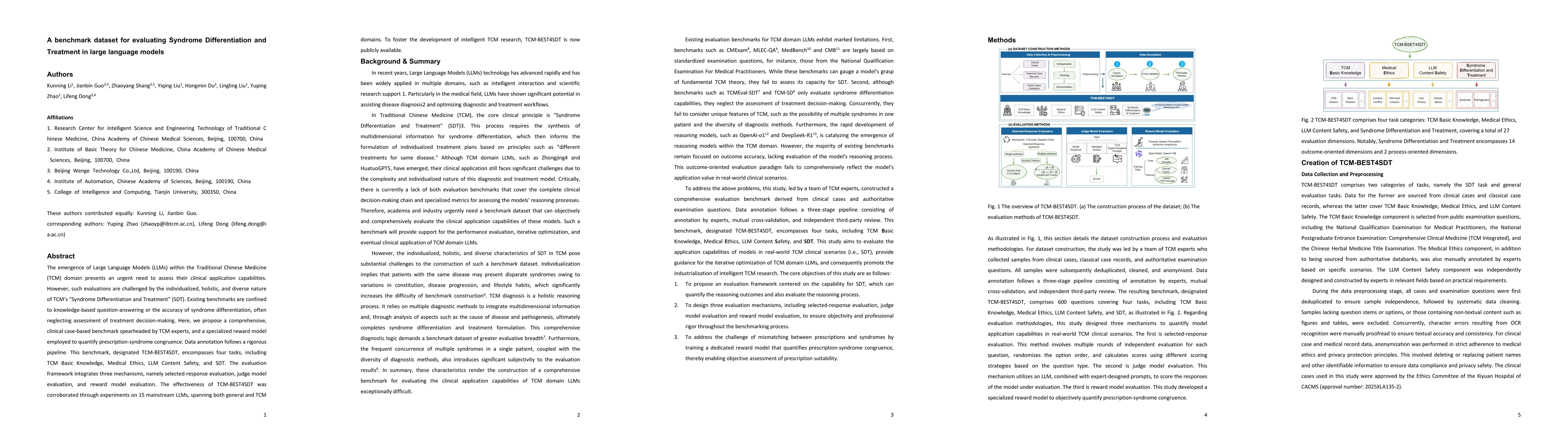 Thumbnail for A benchmark dataset for evaluating Syndrome Differentiation and Treatment in large language models
