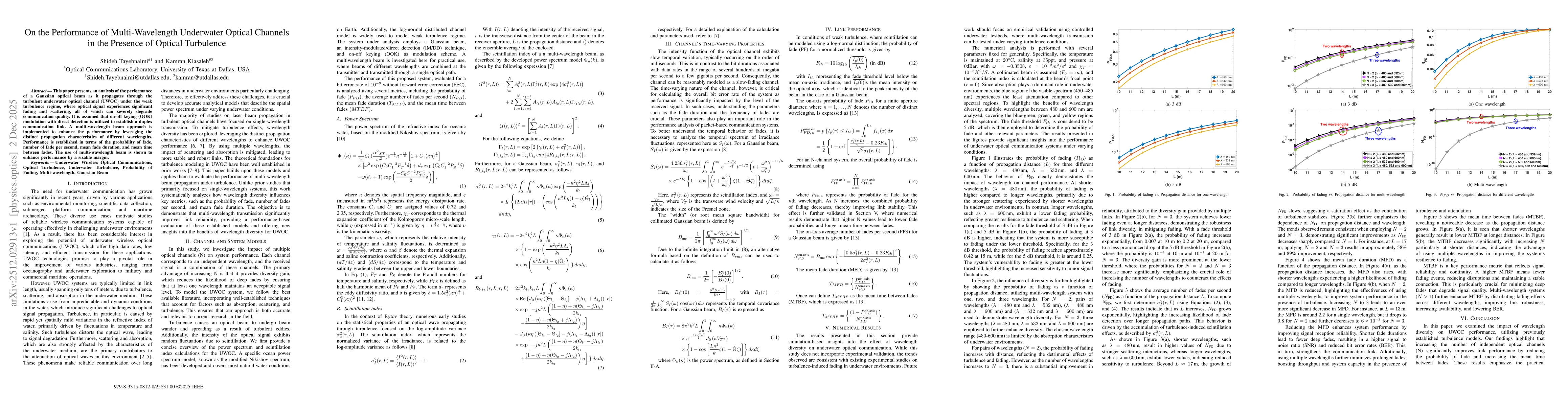 Thumbnail for On the Performance of Multi-Wavelength Underwater Optical Channels in the Presence of Optical Turbulence