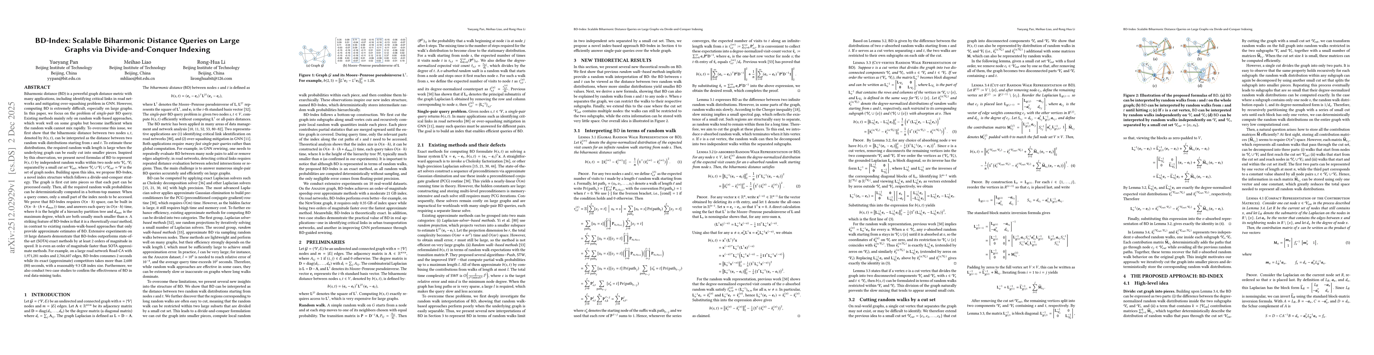 Thumbnail for BD-Index: Scalable Biharmonic Distance Queries on Large Graphs via Divide-and-Conquer Indexing