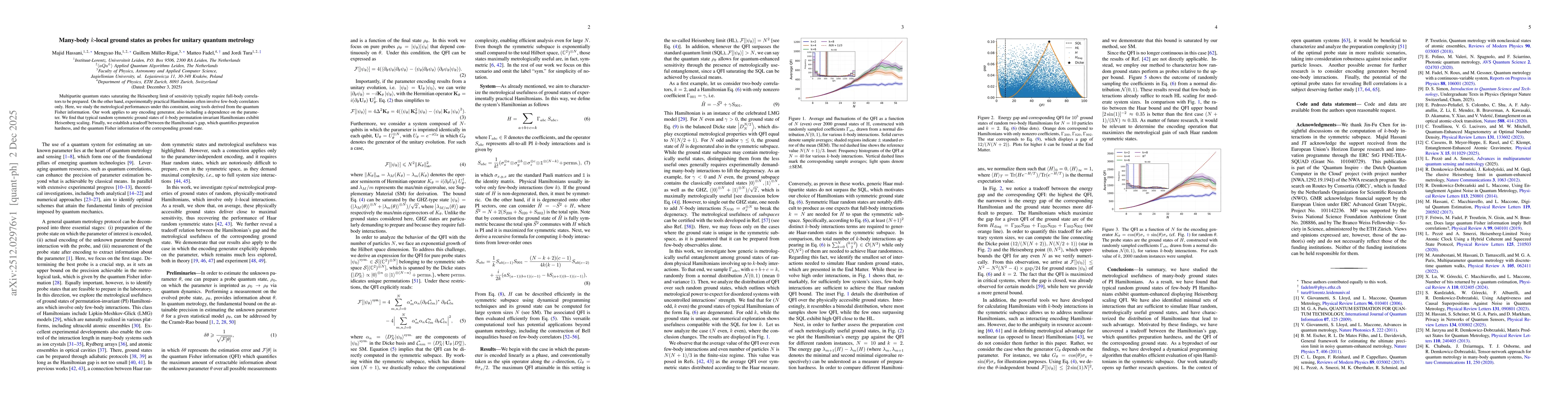 Thumbnail for Many-body $k$-local ground states as probes for unitary quantum metrology