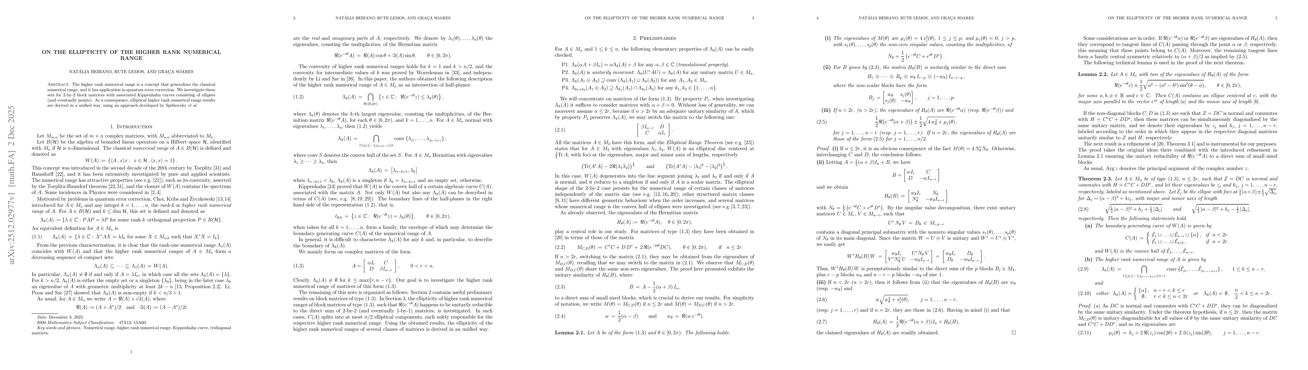 Thumbnail for On the ellipticity of the higher rank numerical range