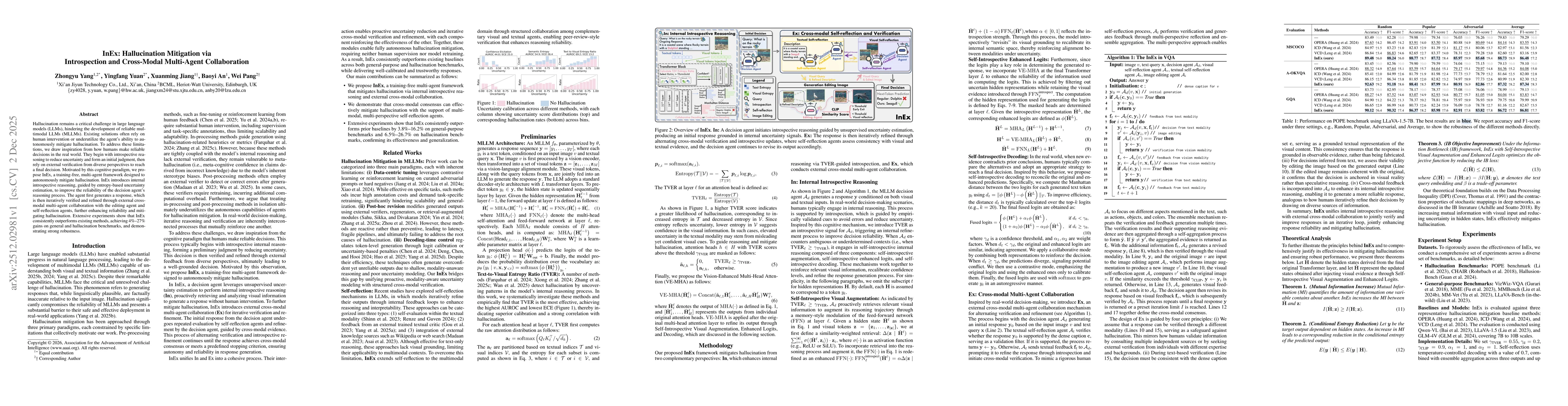 Thumbnail for InEx: Hallucination Mitigation via Introspection and Cross-Modal Multi-Agent Collaboration