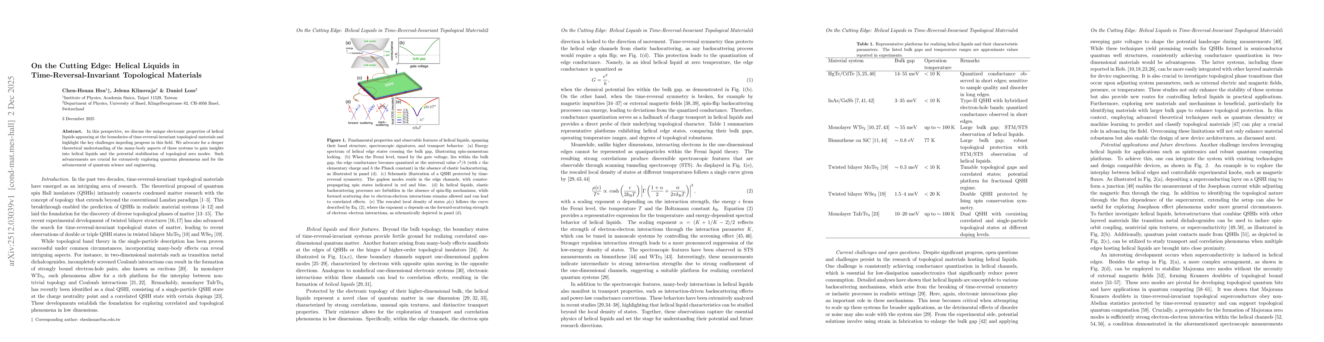 Thumbnail for On the Cutting Edge: Helical Liquids in Time-Reversal-Invariant Topological Materials