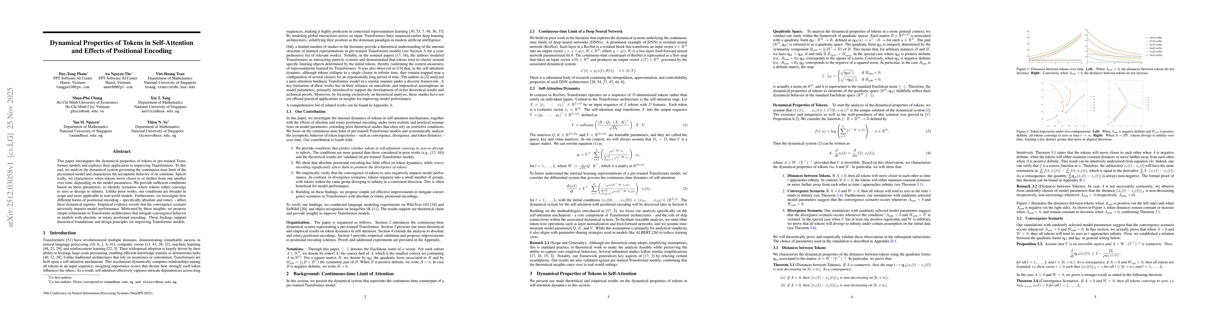 Thumbnail for Dynamical Properties of Tokens in Self-Attention and Effects of Positional Encoding