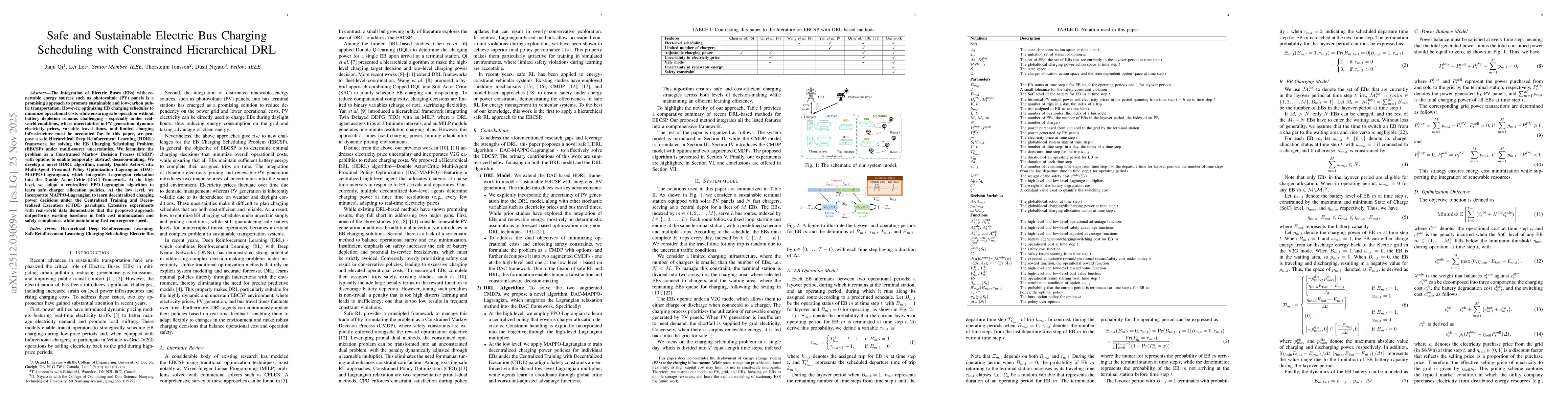 Thumbnail for Safe and Sustainable Electric Bus Charging Scheduling with Constrained Hierarchical DRL