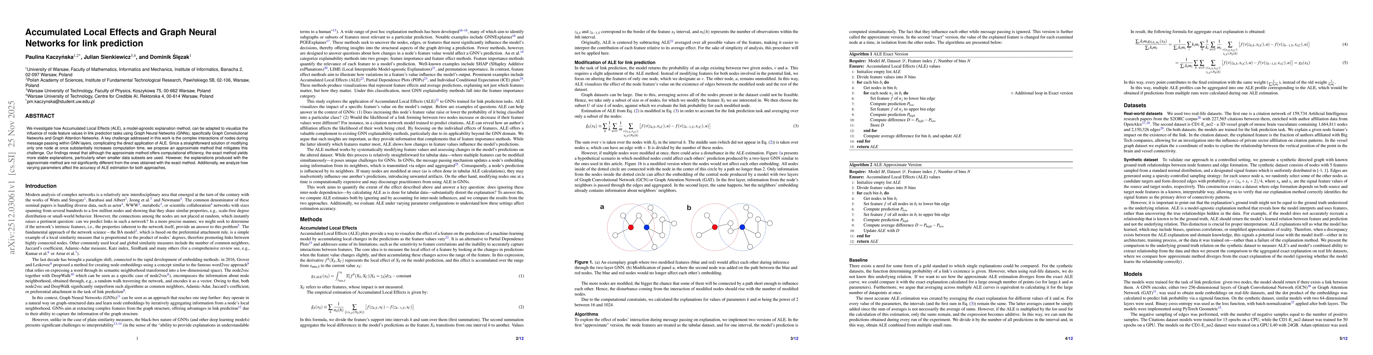 Thumbnail for Accumulated Local Effects and Graph Neural Networks for link prediction