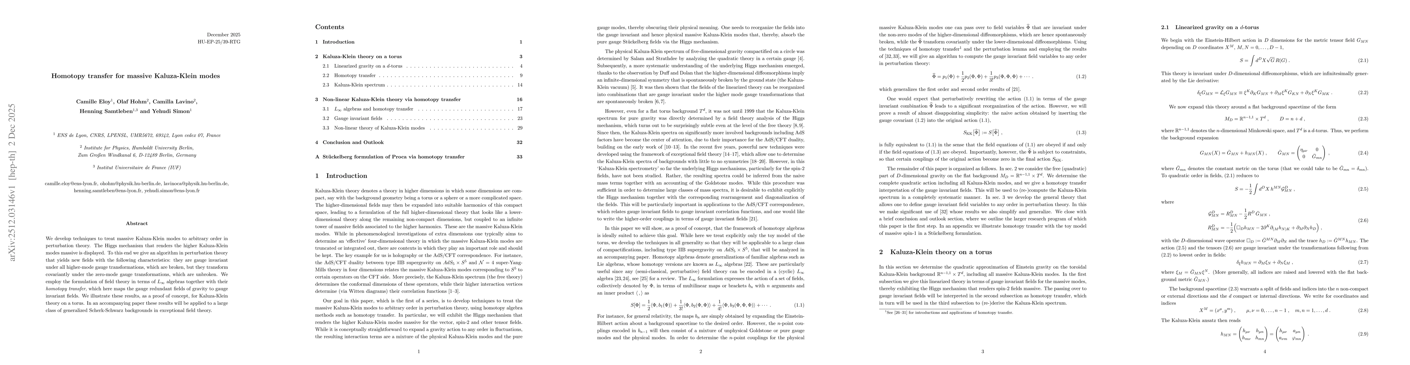Thumbnail for Homotopy transfer for massive Kaluza-Klein modes