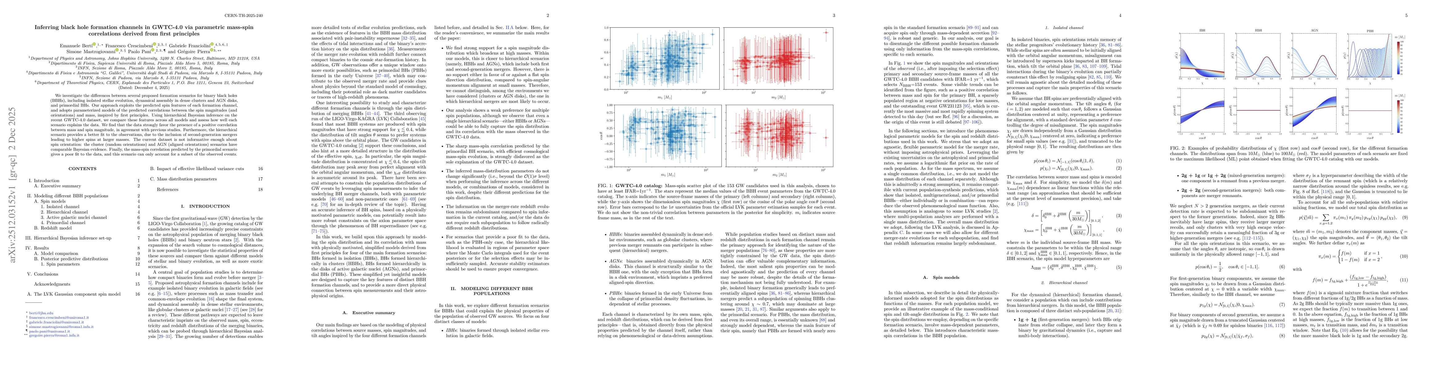 Thumbnail for Inferring black hole formation channels in GWTC-4.0 via parametric mass-spin correlations derived from first principles