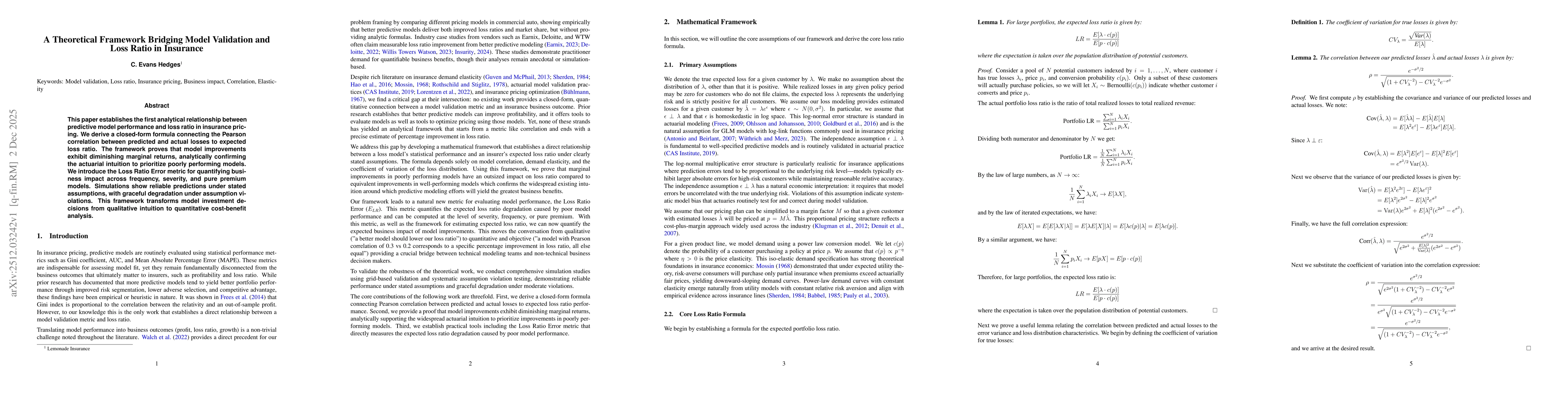 Thumbnail for A Theoretical Framework Bridging Model Validation and Loss Ratio in Insurance